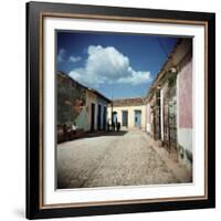 Street Scene with Colourful Houses, Trinidad, Cuba, West Indies, Central America-Lee Frost-Framed Photographic Print