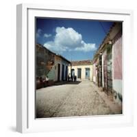 Street Scene with Colourful Houses, Trinidad, Cuba, West Indies, Central America-Lee Frost-Framed Photographic Print