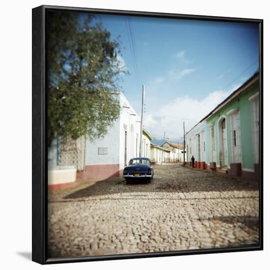 Street Scene with Colourful Houses, Trinidad, Cuba, West Indies, Central America-Lee Frost-Framed Photographic Print