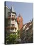 Street Scene with Gate Tower, Meersburg, Baden-Wurttemberg, Lake Constance, Germany-James Emmerson-Stretched Canvas