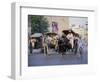 Street Scene with Horse Drawn Carriages, Rawalpindi, Punjab, Pakistan-David Poole-Framed Photographic Print