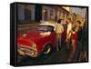 Street Scene with Old Car, Trinidad, Cuba, West Indies, Central America-Bruno Morandi-Framed Stretched Canvas