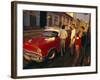 Street Scene with Old Car, Trinidad, Cuba, West Indies, Central America-Bruno Morandi-Framed Photographic Print
