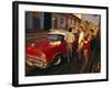 Street Scene with Old Car, Trinidad, Cuba, West Indies, Central America-Bruno Morandi-Framed Photographic Print