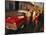 Street Scene with Old Car, Trinidad, Cuba, West Indies, Central America-Bruno Morandi-Mounted Photographic Print