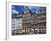 Street Scene with Pavement Cafes, Bars and Timbered Houses in the Romer Area of Frankfurt, Germany-Tovy Adina-Framed Photographic Print