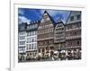 Street Scene with Pavement Cafes, Bars and Timbered Houses in the Romer Area of Frankfurt, Germany-Tovy Adina-Framed Photographic Print