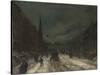 Street Scene with Snow (57th Street, NYC.), 1902-Robert Cozad Henri-Stretched Canvas