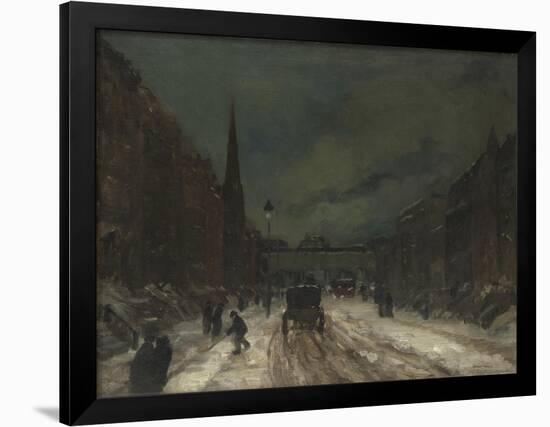 Street Scene with Snow (57th Street, NYC.), 1902-Robert Cozad Henri-Framed Giclee Print