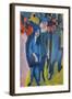 Street Scene-Ernst Ludwig Kirchner-Framed Giclee Print