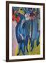 Street Scene-Ernst Ludwig Kirchner-Framed Giclee Print