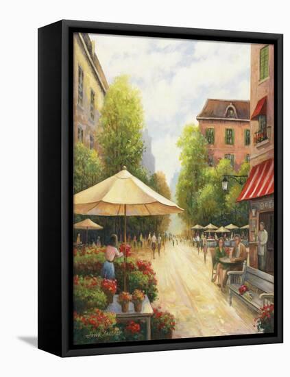 Street Scene-John Zaccheo-Framed Stretched Canvas