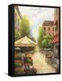 Street Scene-John Zaccheo-Framed Stretched Canvas