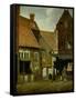 Street Scene-Jacobus Vrel-Framed Stretched Canvas