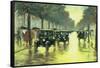 Street Scene-Lesser Ury-Framed Stretched Canvas