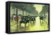 Street Scene-Lesser Ury-Framed Stretched Canvas