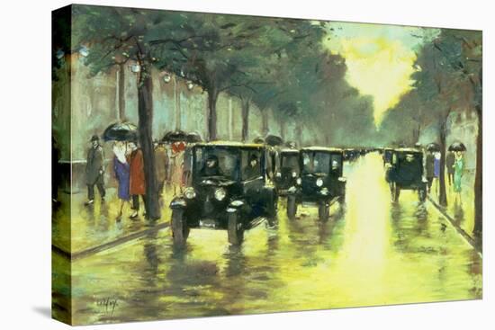 Street Scene-Lesser Ury-Stretched Canvas