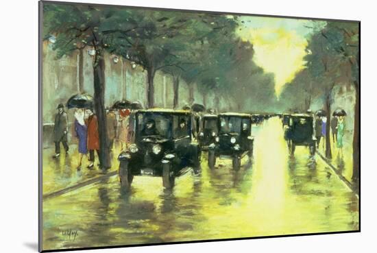 Street Scene-Lesser Ury-Mounted Giclee Print