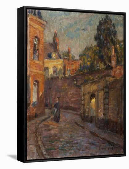 Street Scene-Henri Duhem-Framed Stretched Canvas