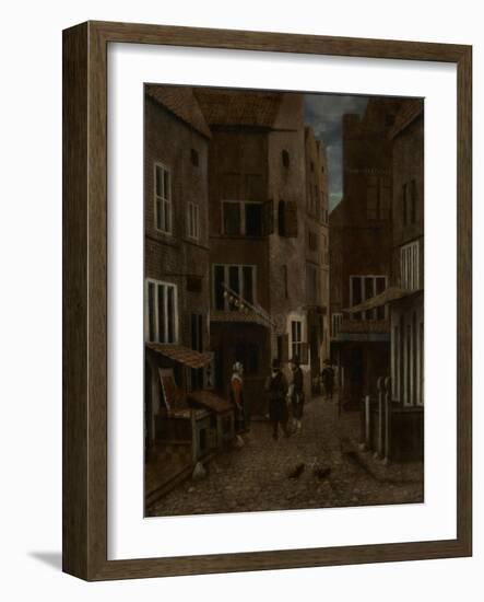 Street Scene-Jacobus Vrel or Frel-Framed Giclee Print