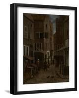 Street Scene-Jacobus Vrel or Frel-Framed Giclee Print