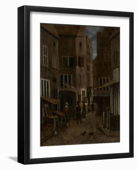 Street Scene-Jacobus Vrel or Frel-Framed Giclee Print