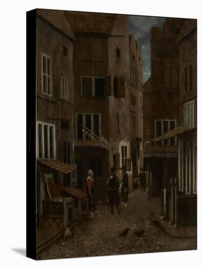 Street Scene-Jacobus Vrel or Frel-Stretched Canvas