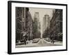 Street Scenes and Urban Landscape in Snowy Manhattan-Philippe Hugonnard-Framed Photographic Print