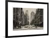 Street Scenes and Urban Landscape in Snowy Manhattan-Philippe Hugonnard-Framed Art Print