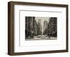 Street Scenes and Urban Landscape in Snowy Manhattan-Philippe Hugonnard-Framed Art Print