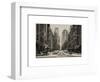 Street Scenes and Urban Landscape in Snowy Manhattan-Philippe Hugonnard-Framed Art Print