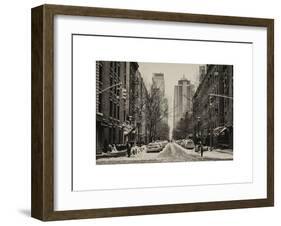 Street Scenes and Urban Landscape in Snowy Manhattan-Philippe Hugonnard-Framed Art Print