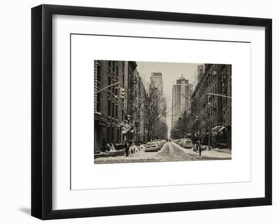 Street Scenes and Urban Landscape in Snowy Manhattan-Philippe Hugonnard-Framed Art Print