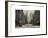 Street Scenes and Urban Landscape in Snowy Manhattan-Philippe Hugonnard-Framed Art Print