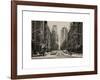 Street Scenes and Urban Landscape in Snowy Manhattan-Philippe Hugonnard-Framed Art Print