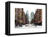 Street Scenes and Urban Landscape in Snowy Manhattan-Philippe Hugonnard-Framed Stretched Canvas