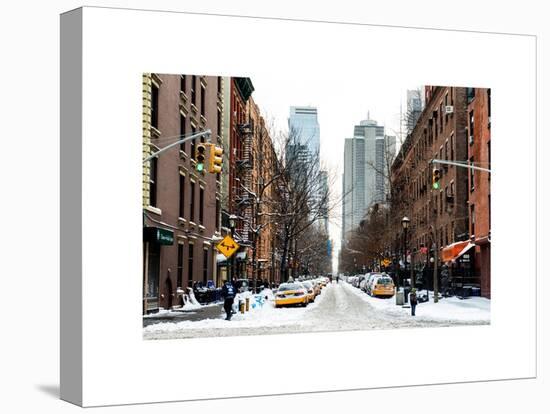 Street Scenes and Urban Landscape in Snowy Manhattan-Philippe Hugonnard-Stretched Canvas