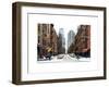 Street Scenes and Urban Landscape in Snowy Manhattan-Philippe Hugonnard-Framed Art Print