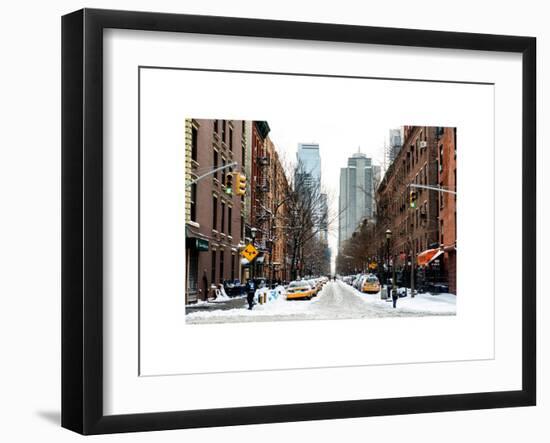 Street Scenes and Urban Landscape in Snowy Manhattan-Philippe Hugonnard-Framed Art Print