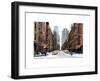 Street Scenes and Urban Landscape in Snowy Manhattan-Philippe Hugonnard-Framed Art Print