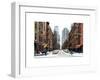 Street Scenes and Urban Landscape in Snowy Manhattan-Philippe Hugonnard-Framed Art Print