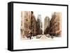 Street Scenes and Urban Landscape in Snowy Manhattan-Philippe Hugonnard-Framed Stretched Canvas