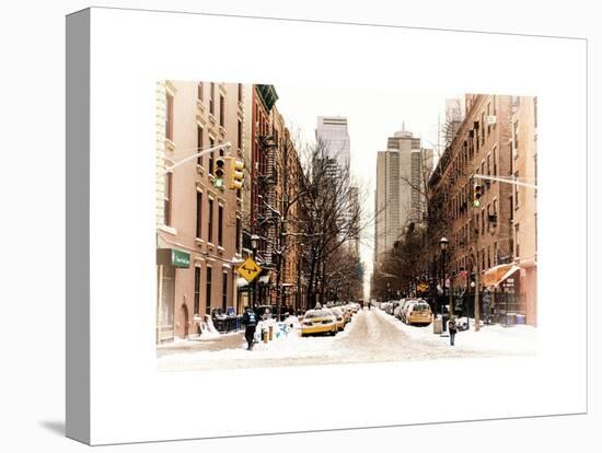 Street Scenes and Urban Landscape in Snowy Manhattan-Philippe Hugonnard-Stretched Canvas