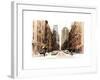 Street Scenes and Urban Landscape in Snowy Manhattan-Philippe Hugonnard-Framed Art Print