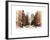 Street Scenes and Urban Landscape in Snowy Manhattan-Philippe Hugonnard-Framed Art Print