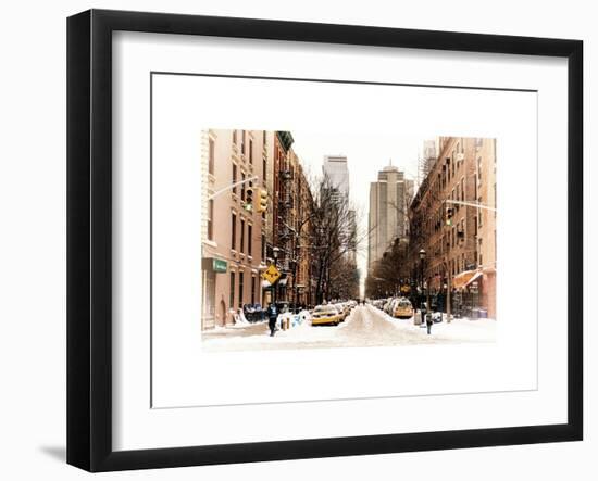 Street Scenes and Urban Landscape in Snowy Manhattan-Philippe Hugonnard-Framed Art Print