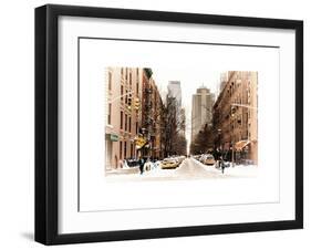 Street Scenes and Urban Landscape in Snowy Manhattan-Philippe Hugonnard-Framed Art Print