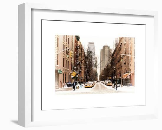 Street Scenes and Urban Landscape in Snowy Manhattan-Philippe Hugonnard-Framed Art Print