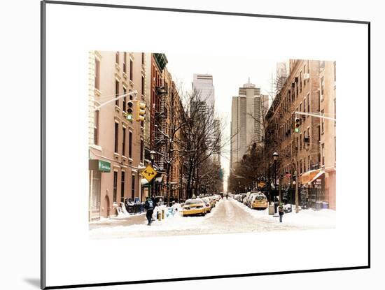 Street Scenes and Urban Landscape in Snowy Manhattan-Philippe Hugonnard-Mounted Art Print