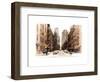 Street Scenes and Urban Landscape in Snowy Manhattan-Philippe Hugonnard-Framed Art Print